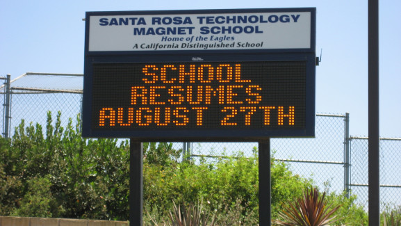 Santa Rosa School Marquee